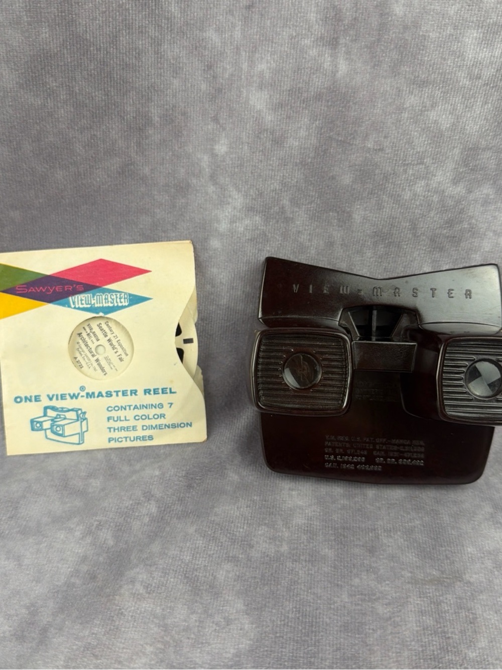 VTG Sawyer’s View-Master Model E Viewer 1962 Seattle World’s Fair Reel